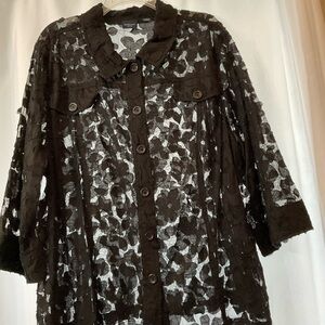 Westbound Black Lace Blouse
